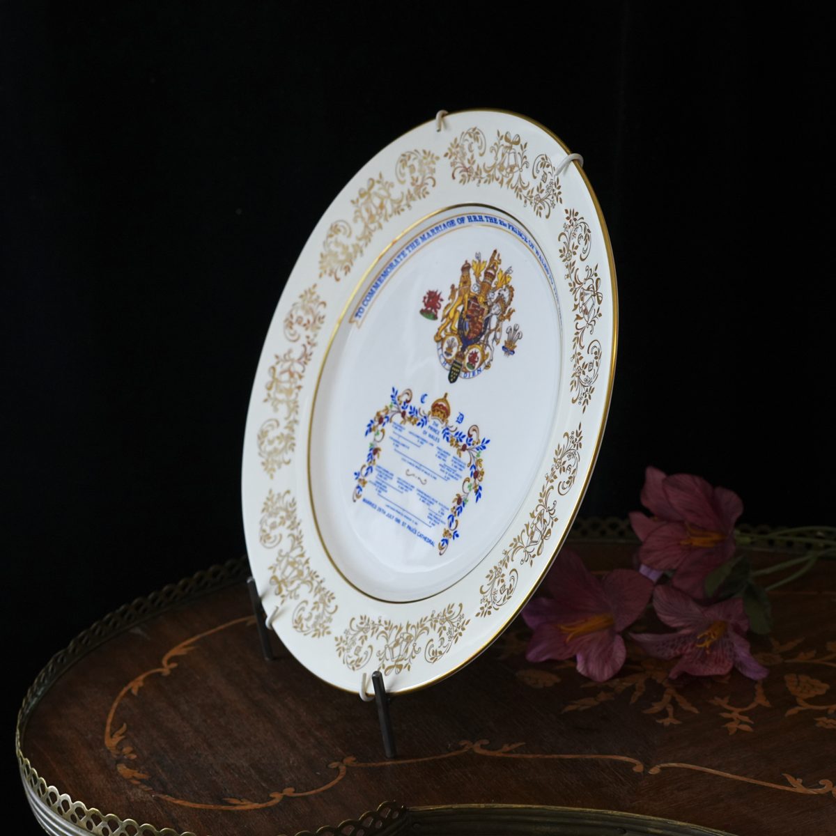 Vintage Aynsley Charles & Diana Royal Wedding Plate photo 4