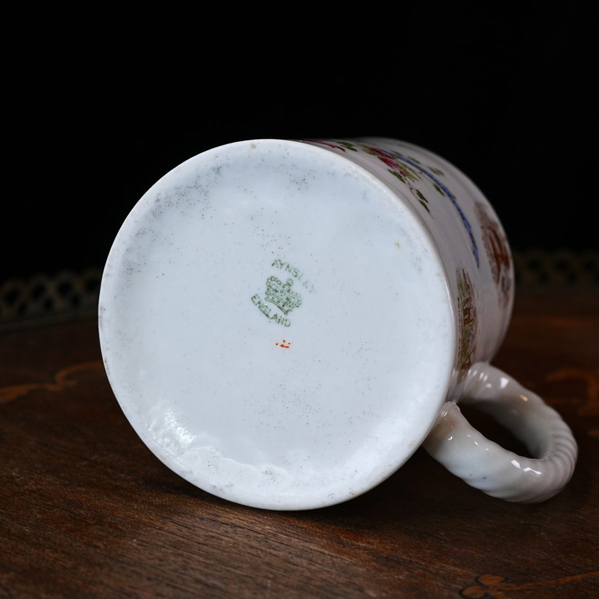 Maker's mark on the base of Antique Aynsley King George V Coronation Mug