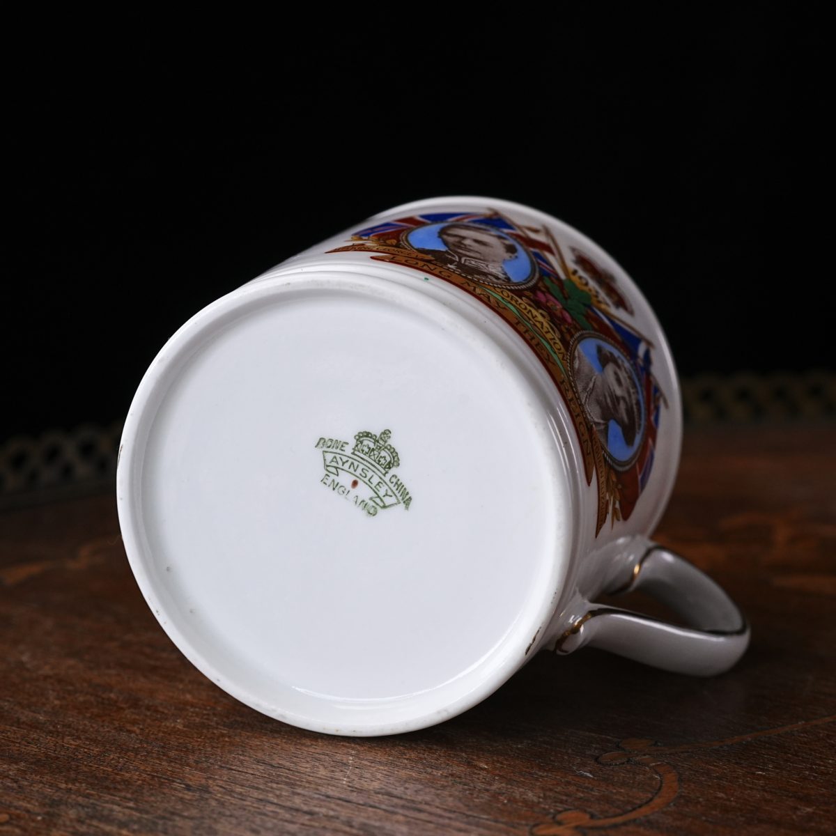 Maker's mark on the base of Antique Aynsley George VI & Queen Elizabeth Coronation Mug