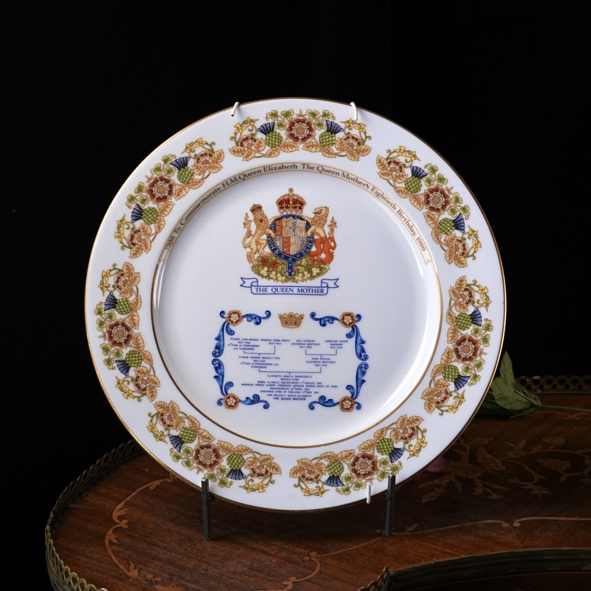 Aynsley Queen Mother 80th Birthday Plate