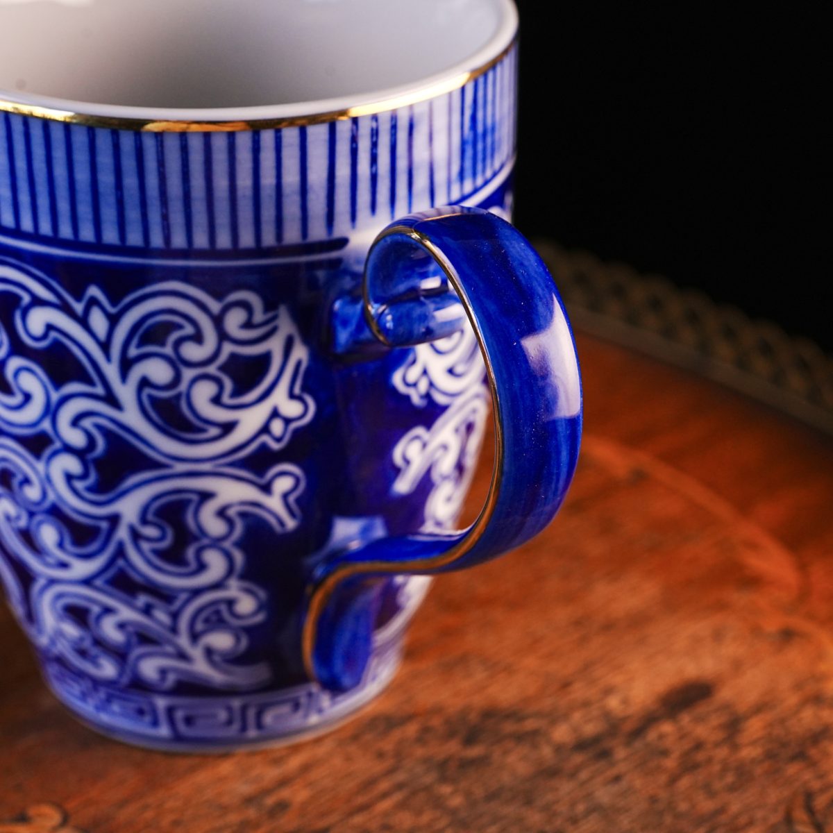 Vintage Bombay Company Cobalt Mug Set Of 2 photo 3