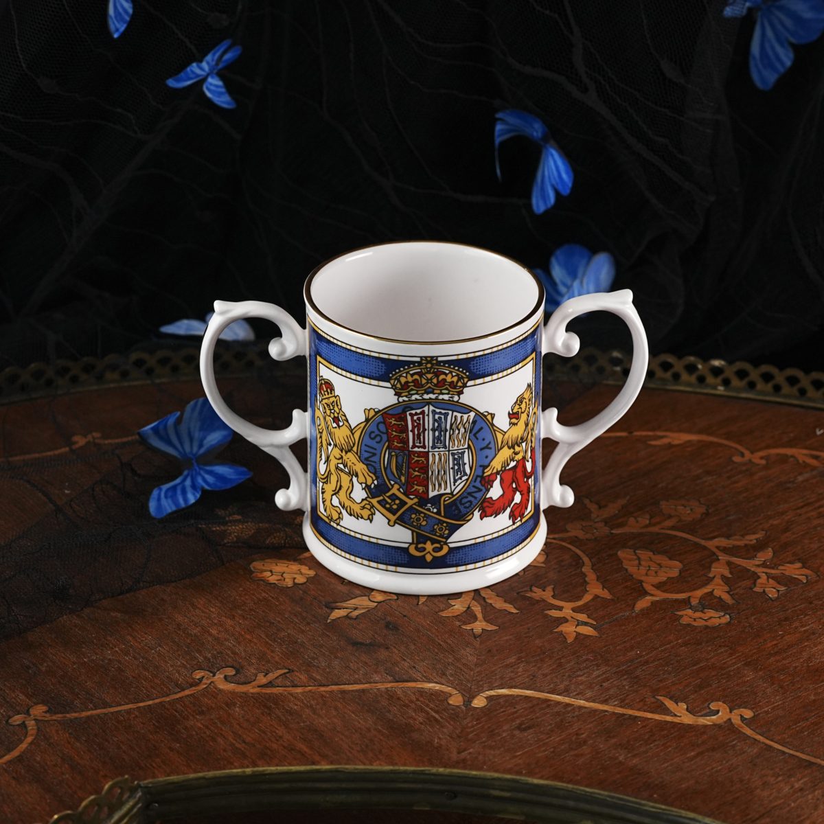 Vintage Caverswall Queen Mother 90th Birthday Loving Cup photo 2