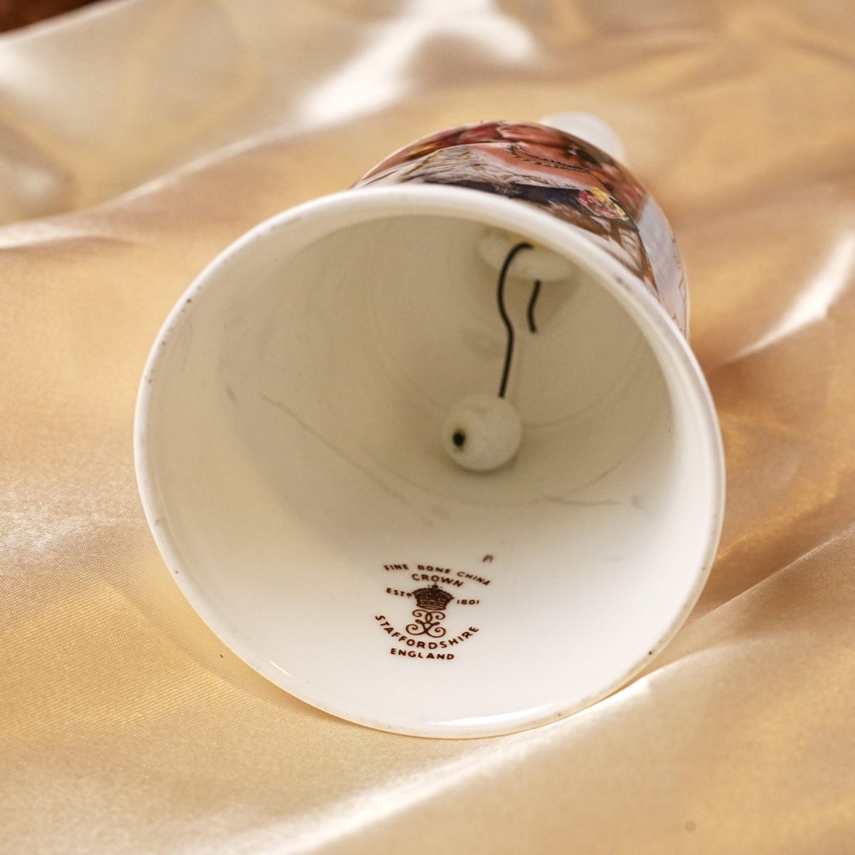Vintage Crown Staffordshire Queen Mother Bone China Bell photo 5