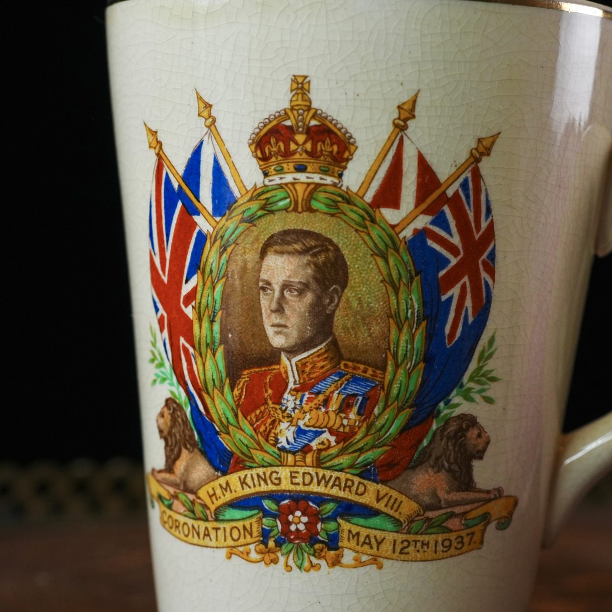 Antique Edward VIII Coronation Mug 1937 photo 4