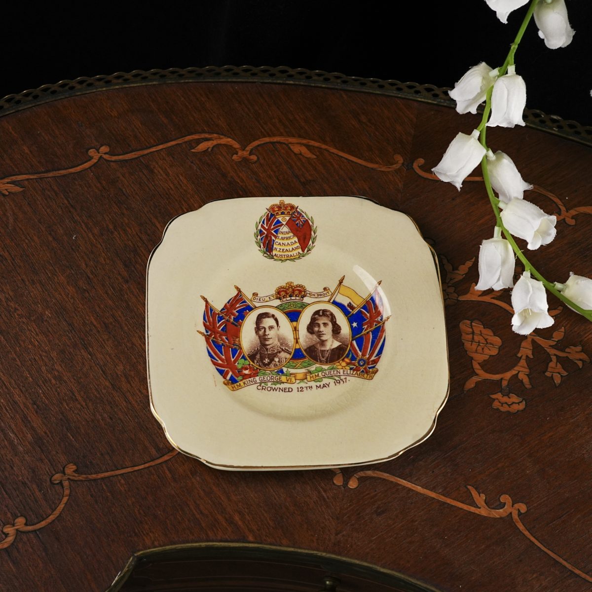 Vintage King George VI Queen Elizabeth Coronation Plate photo 4