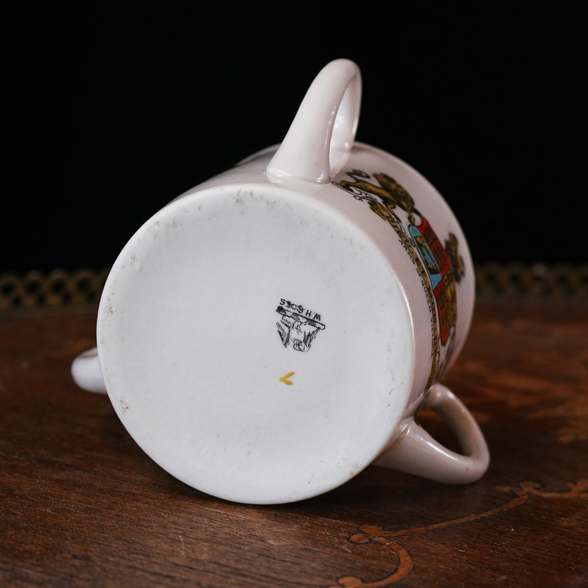Maker's mark on the base of Antique W.H. Goss Three-Handled Loving Cup