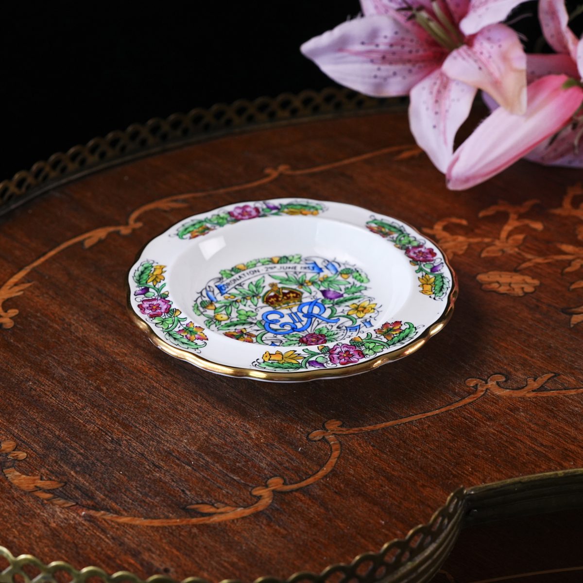 Vintage Hammersley Queen Elizabeth II Coronation Dish photo 2
