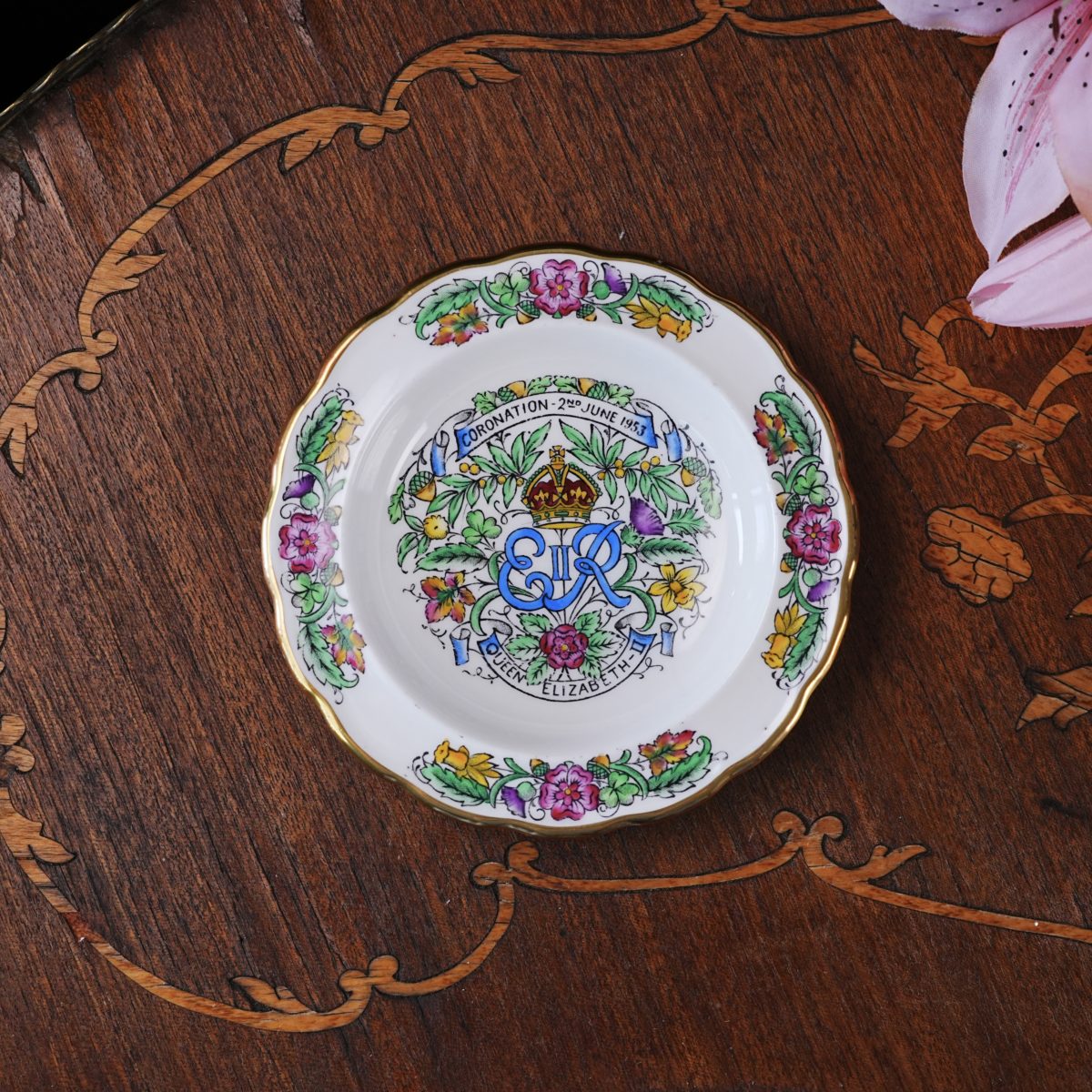 Vintage Hammersley Queen Elizabeth II Coronation Dish photo 4