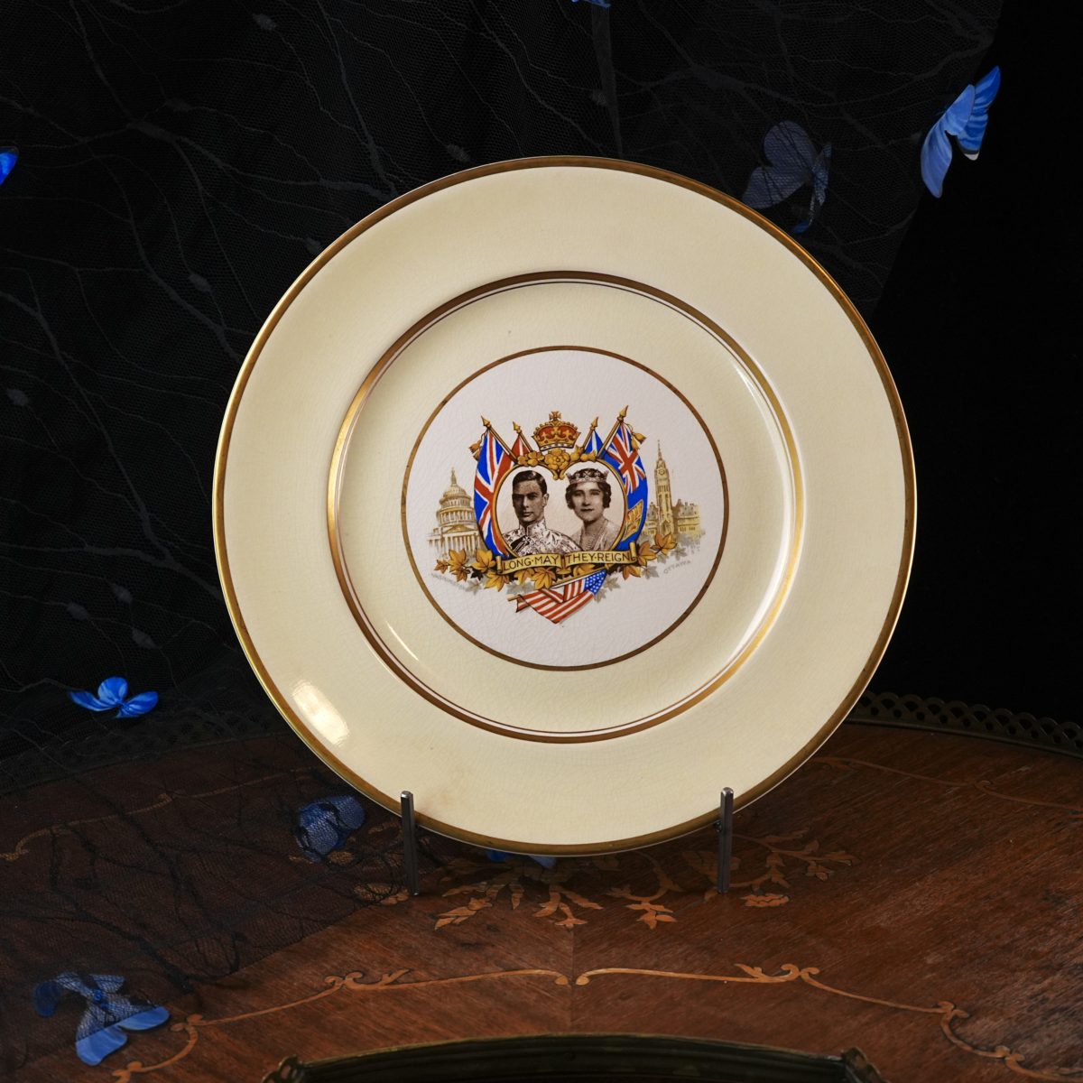 Royal Visit Commemorative Plate King George VI Queen Elizabeth to Canada & USA