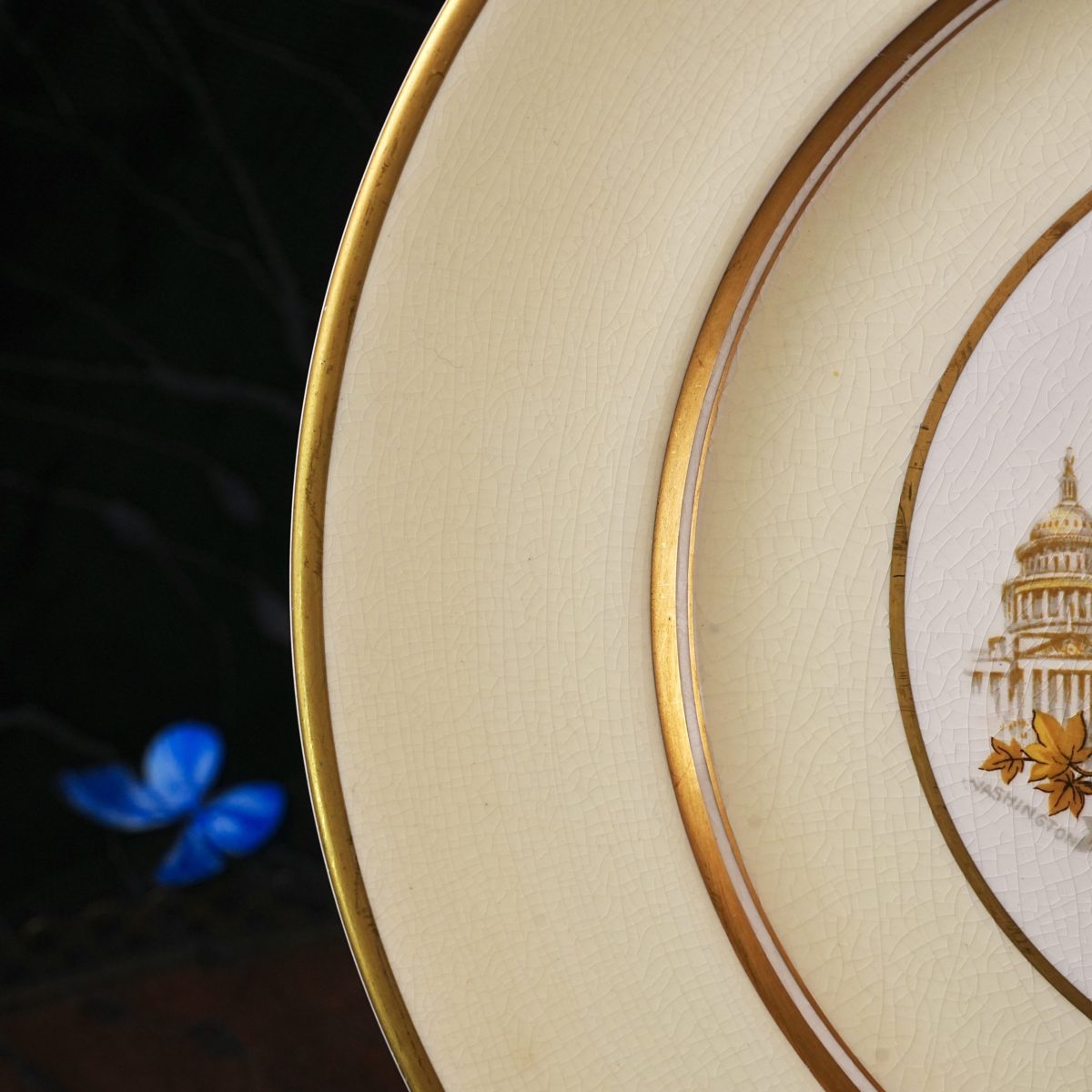 Vintage Royal Visit Commemorative Plate King George VI Queen Elizabeth to Canada & USA photo 2