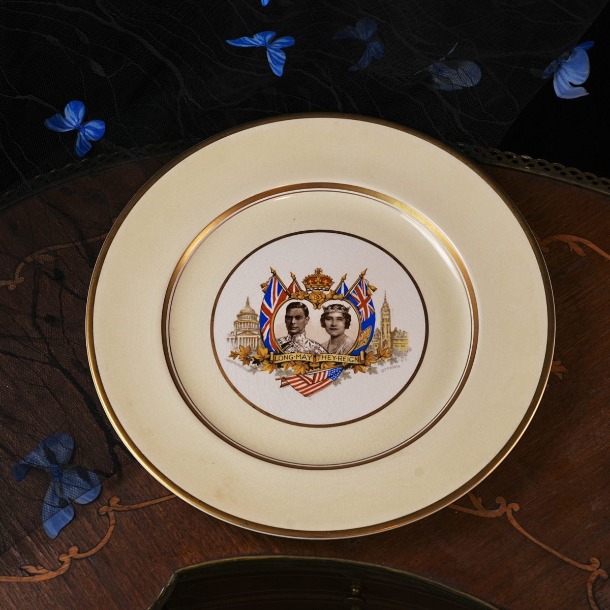 Vintage Royal Visit Commemorative Plate King George VI Queen Elizabeth to Canada & USA photo 5
