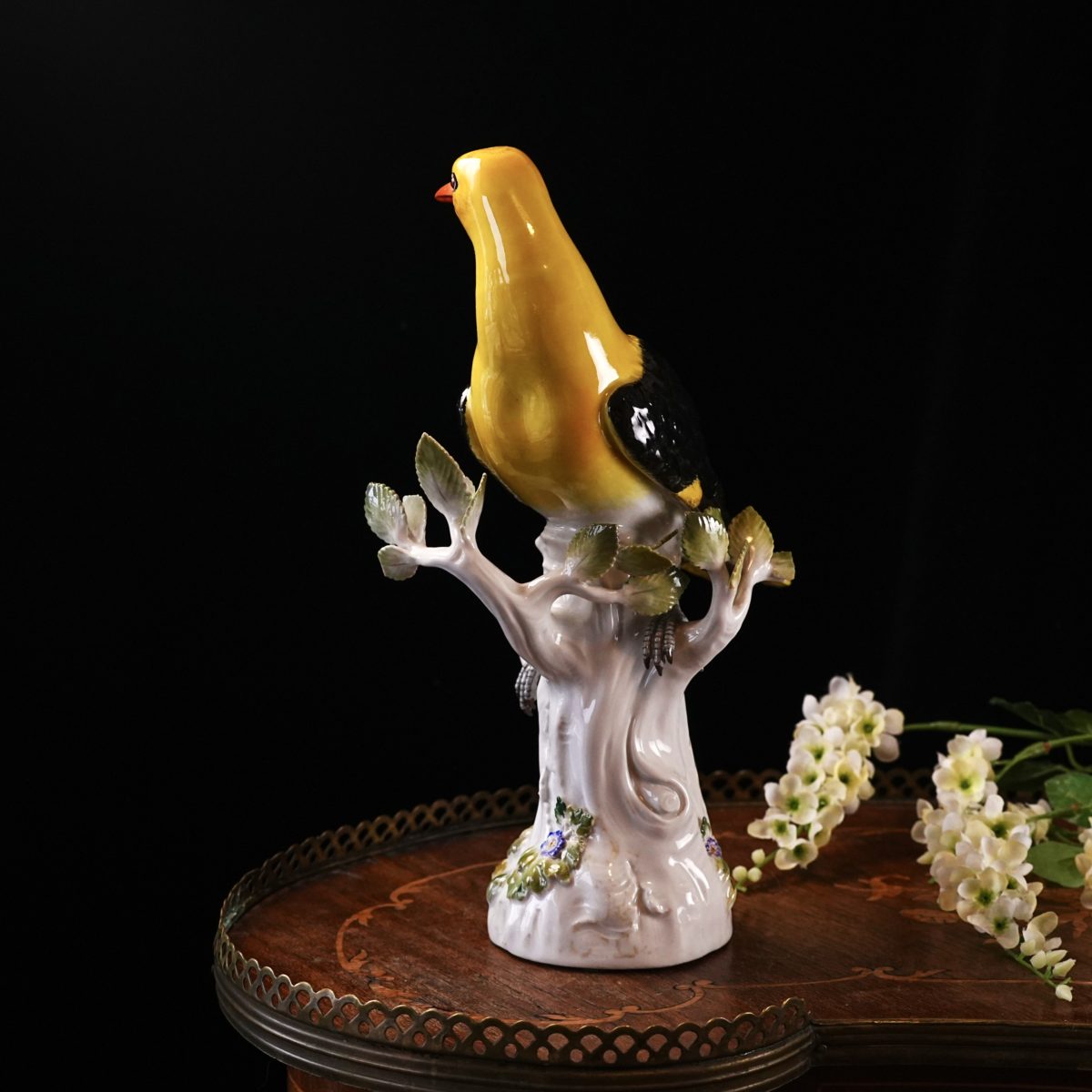 Antique Meissen Porcelain Golden Oriole Bird Figurine photo 3