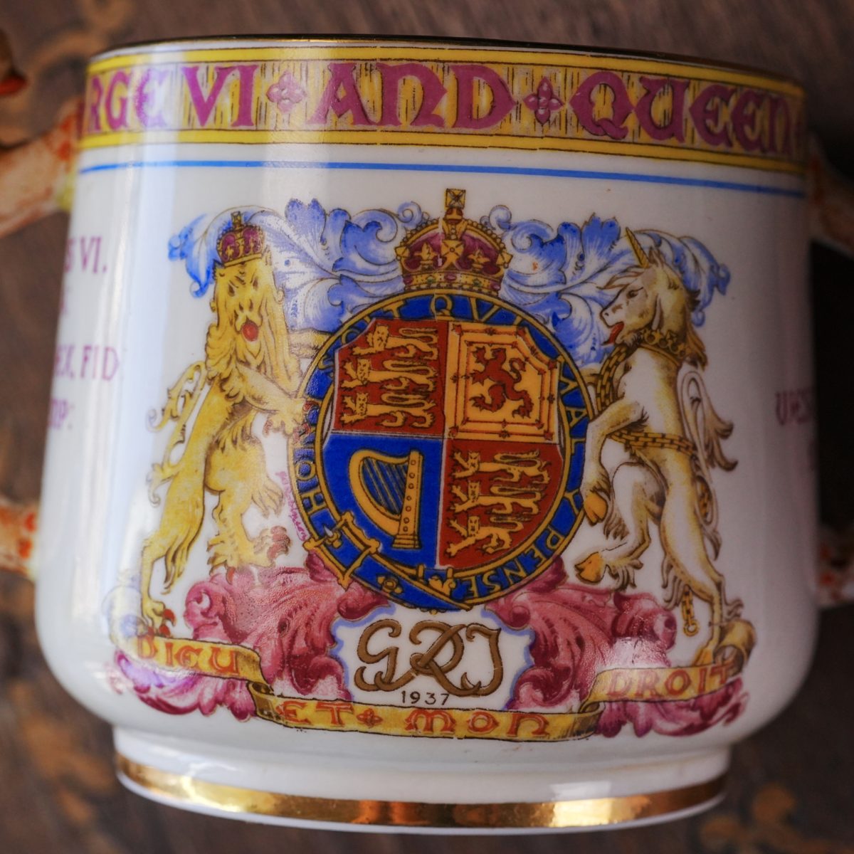 Antique Paragon George VI & Queen Elizabeth Coronation Loving Cup photo 5