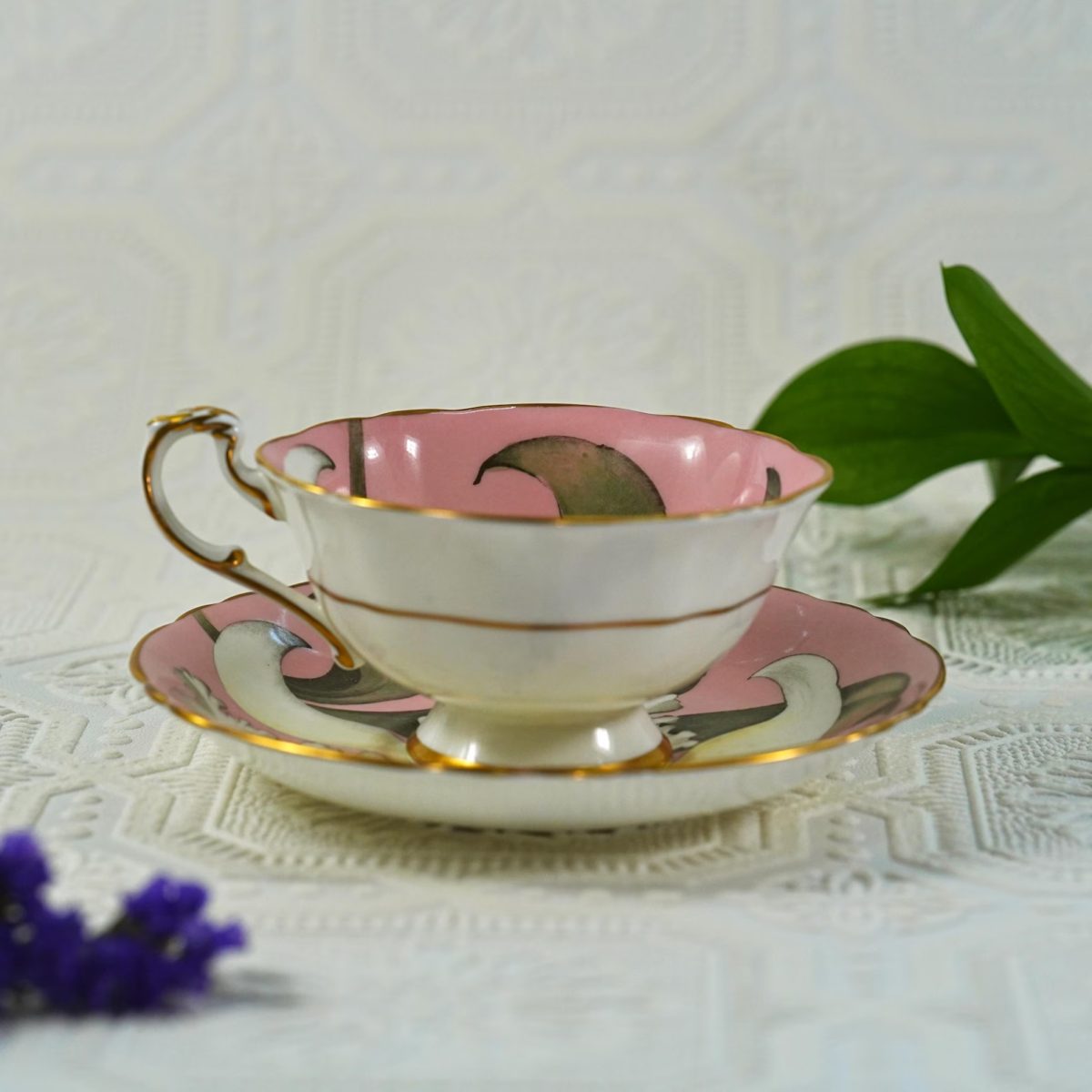 Paragon Pink Orchid Teacup & Saucer