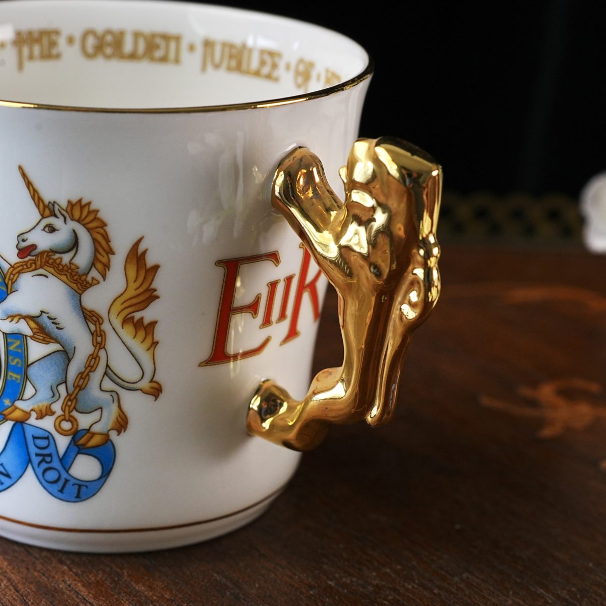 Vintage Paragon Queen Elizabeth II Golden Jubilee Loving Cup photo 3