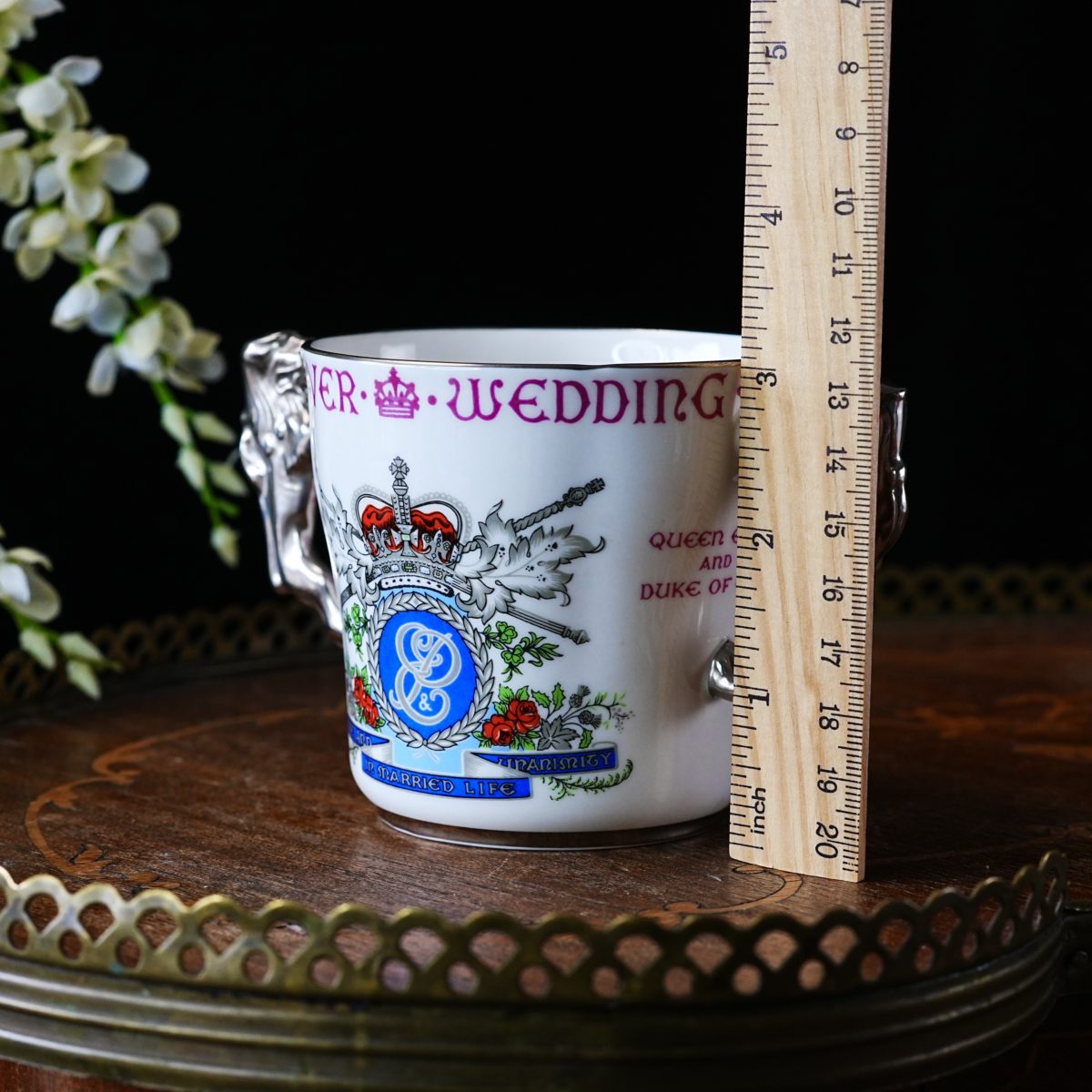 Vintage Paragon Silver Wedding Loving Cup photo 3