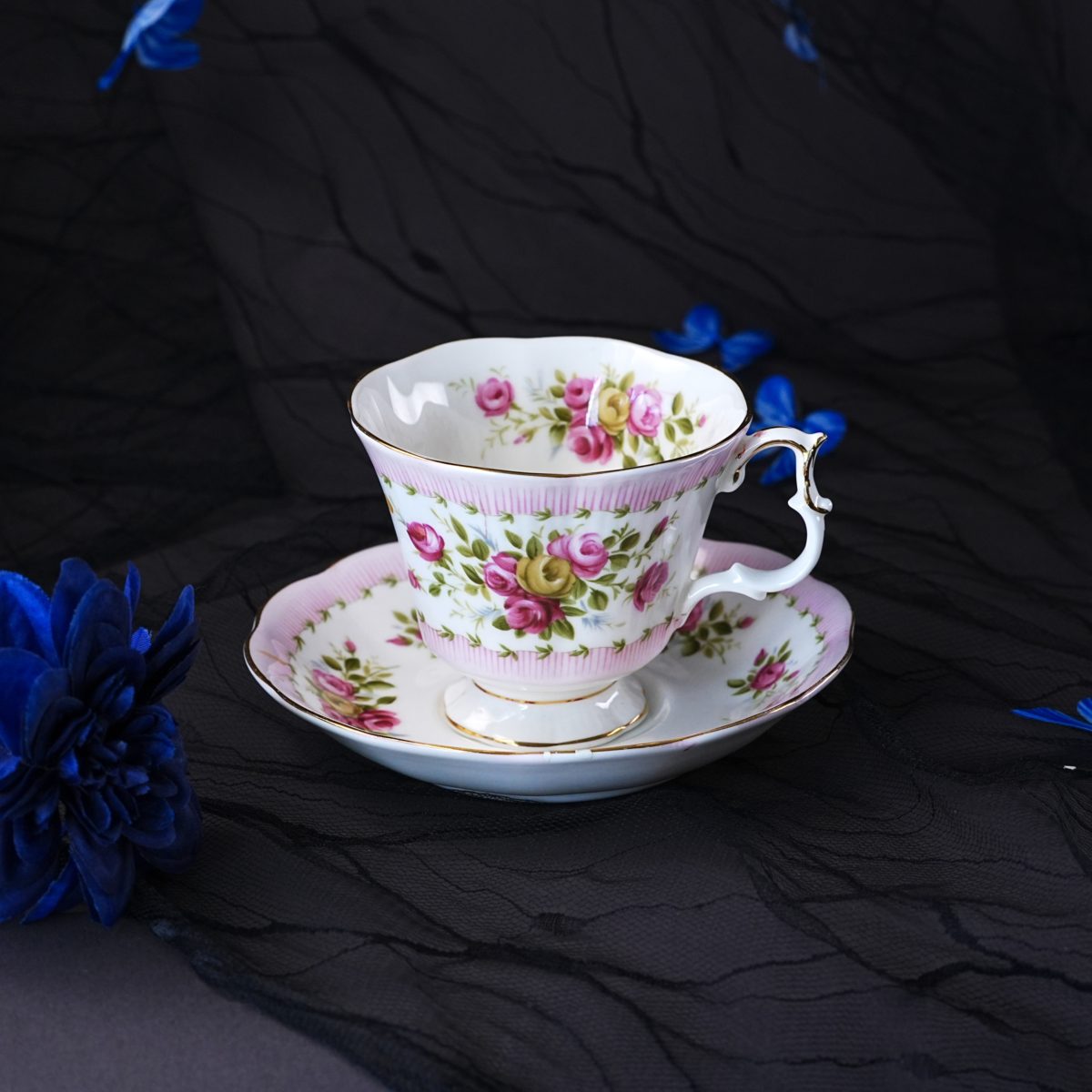 Royal Albert Pink Rose Chintz Teacup & Saucer