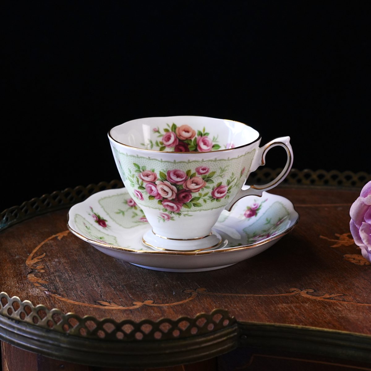 Royal Albert Pink Rose Teacup & Saucer
