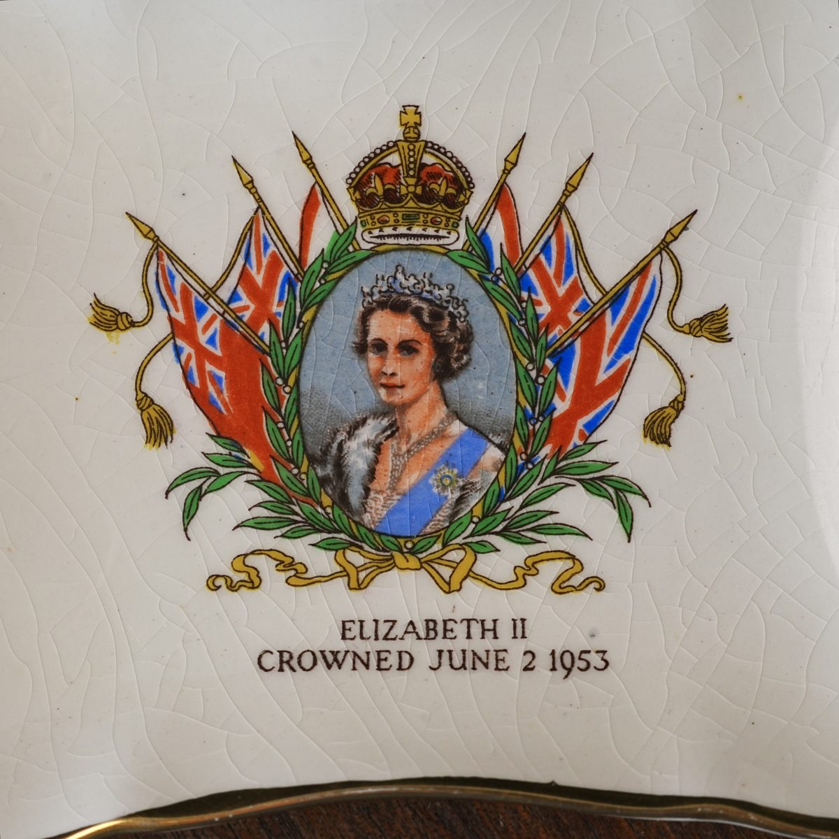 Vintage Royal Winton Queen Elizabeth II Coronation Trinket Tray photo 4