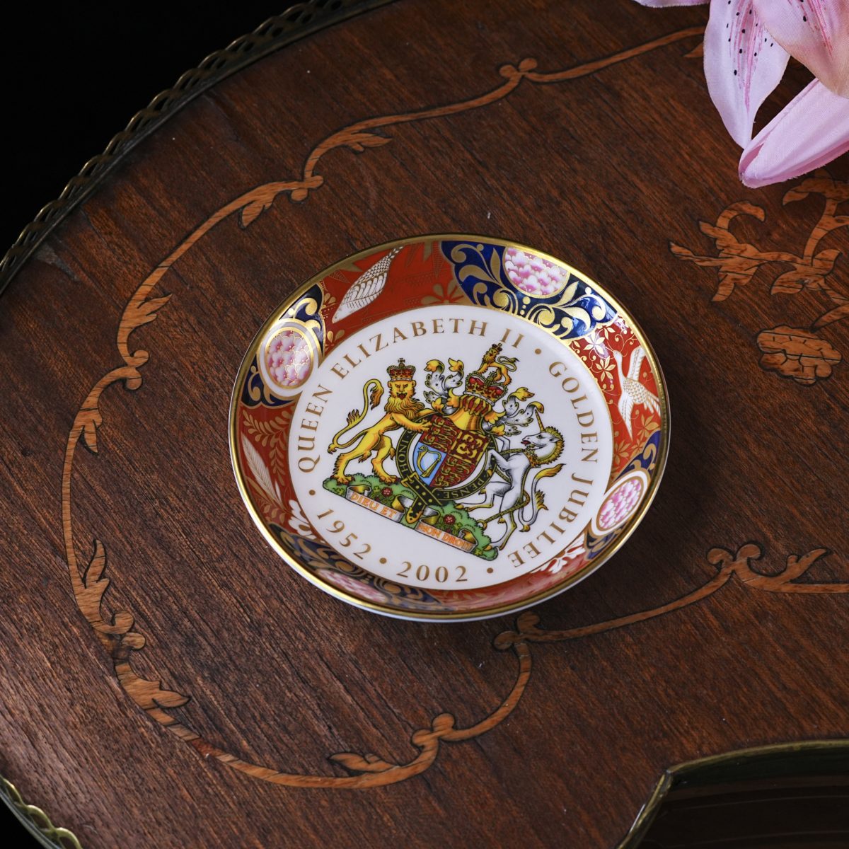 Royal Worcester Queen Elizabeth II Golden Jubilee Dish