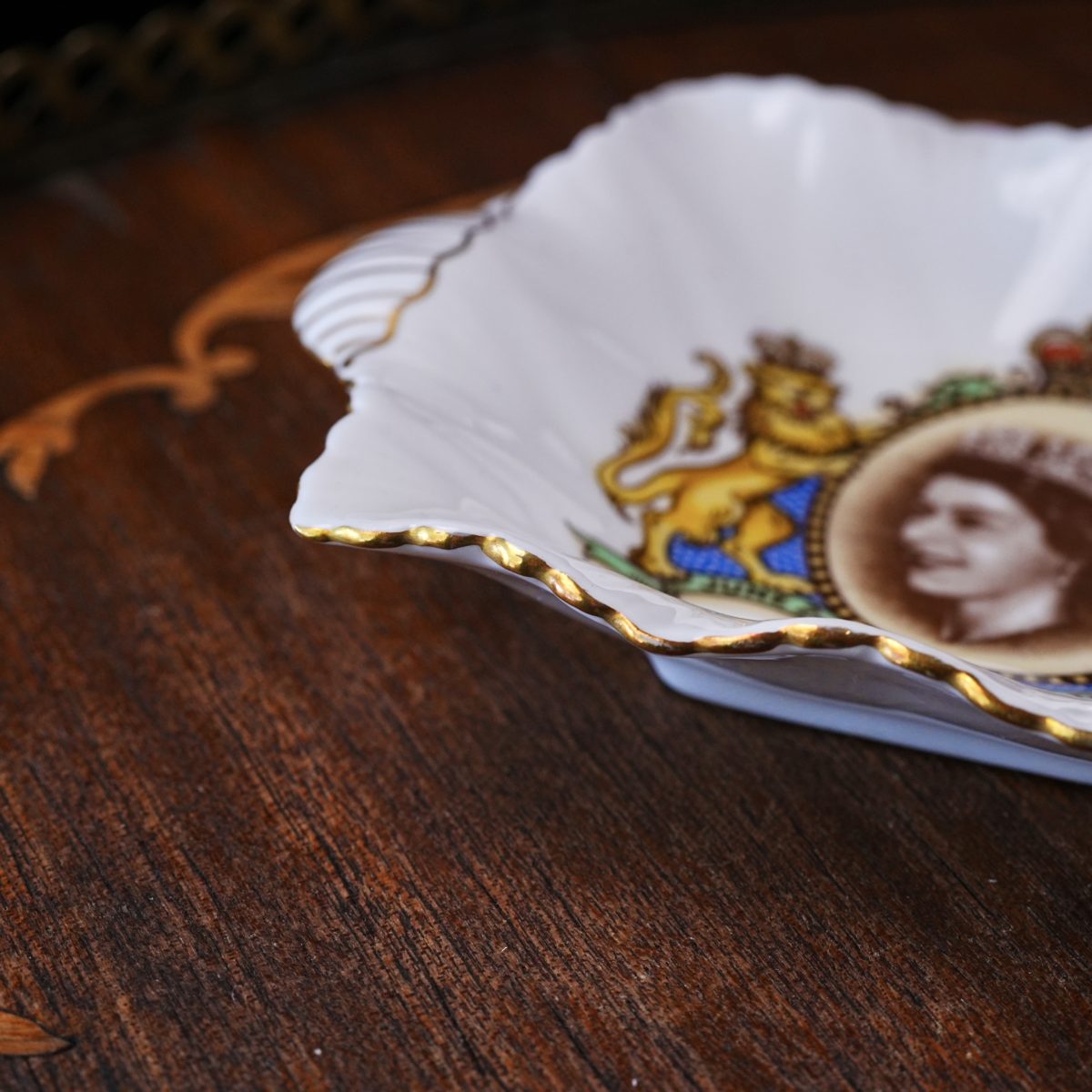 Vintage Shelley Bone China Queen Elizabeth II Coronation Dish photo 3