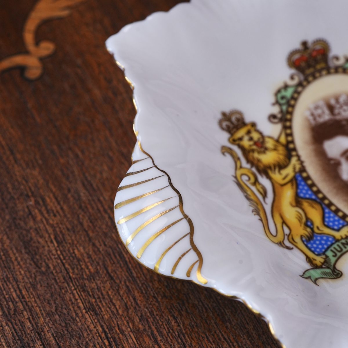Vintage Shelley Bone China Queen Elizabeth II Coronation Dish photo 4
