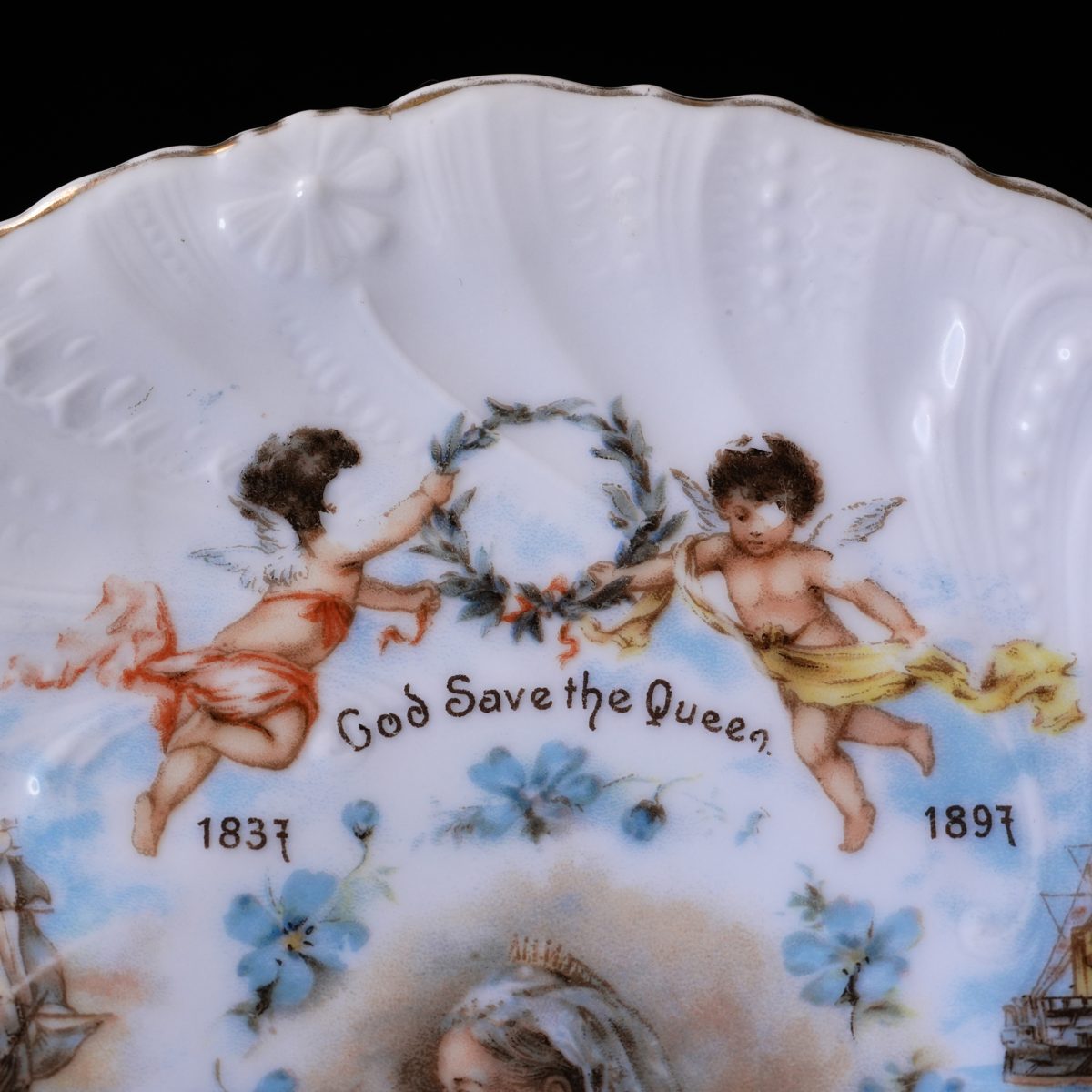 Antique Queen Victoria Diamond Jubilee Commemorative Plate photo 3