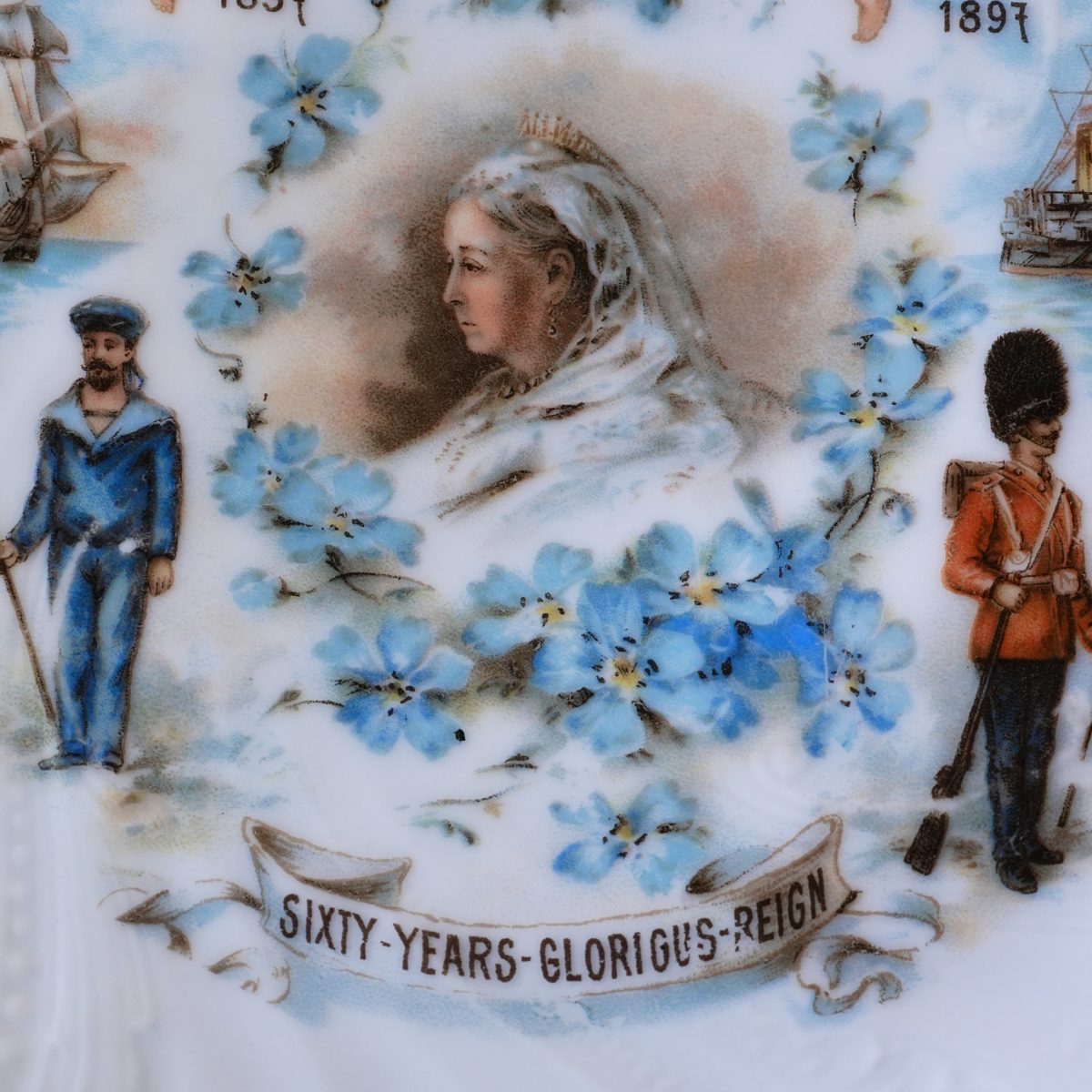 Antique Queen Victoria Diamond Jubilee Commemorative Plate photo 4
