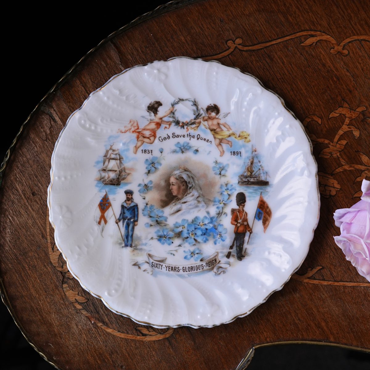 Antique Queen Victoria Diamond Jubilee Commemorative Plate photo 5