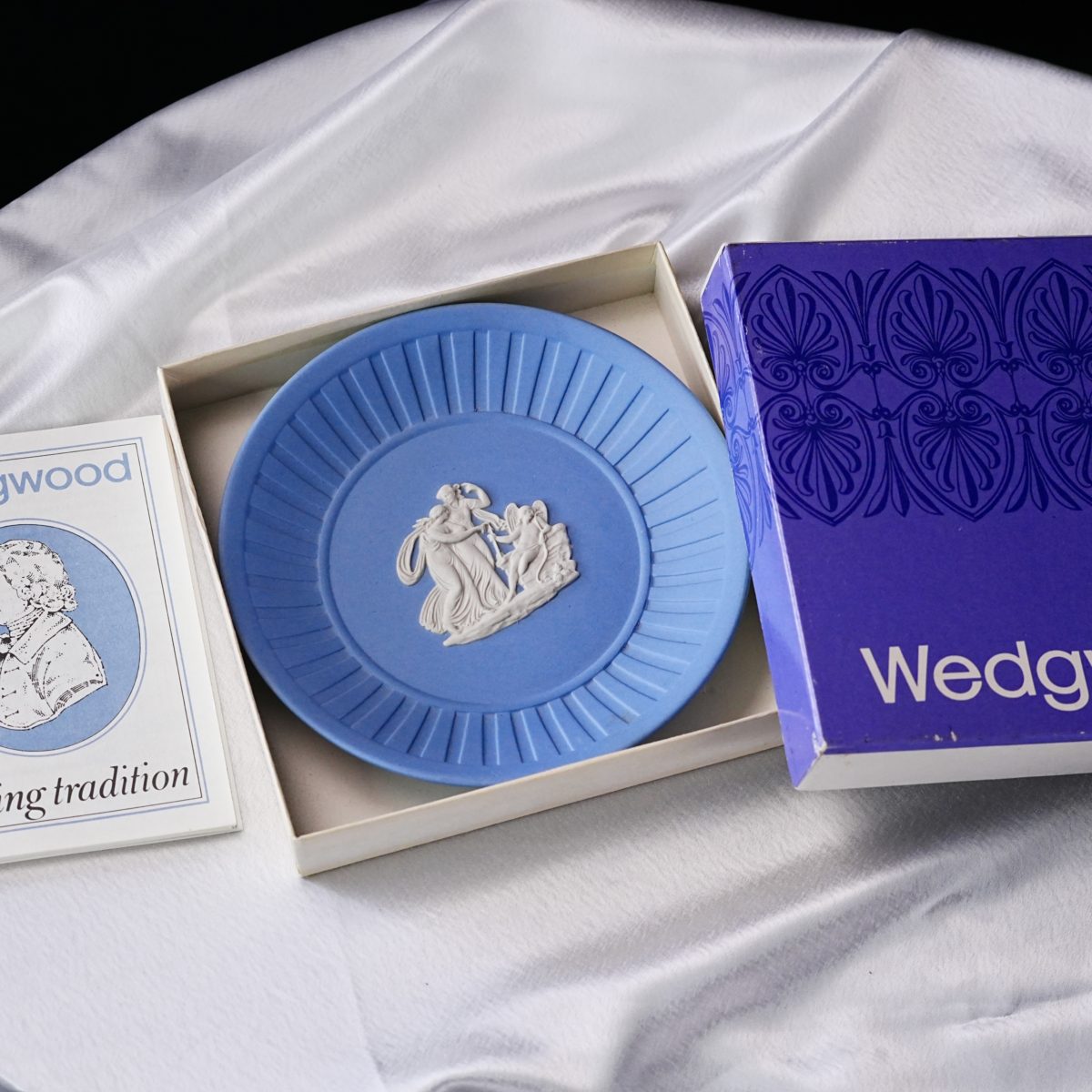Wedgwood Pale Blue Jasperware Miniature Fluted Tray