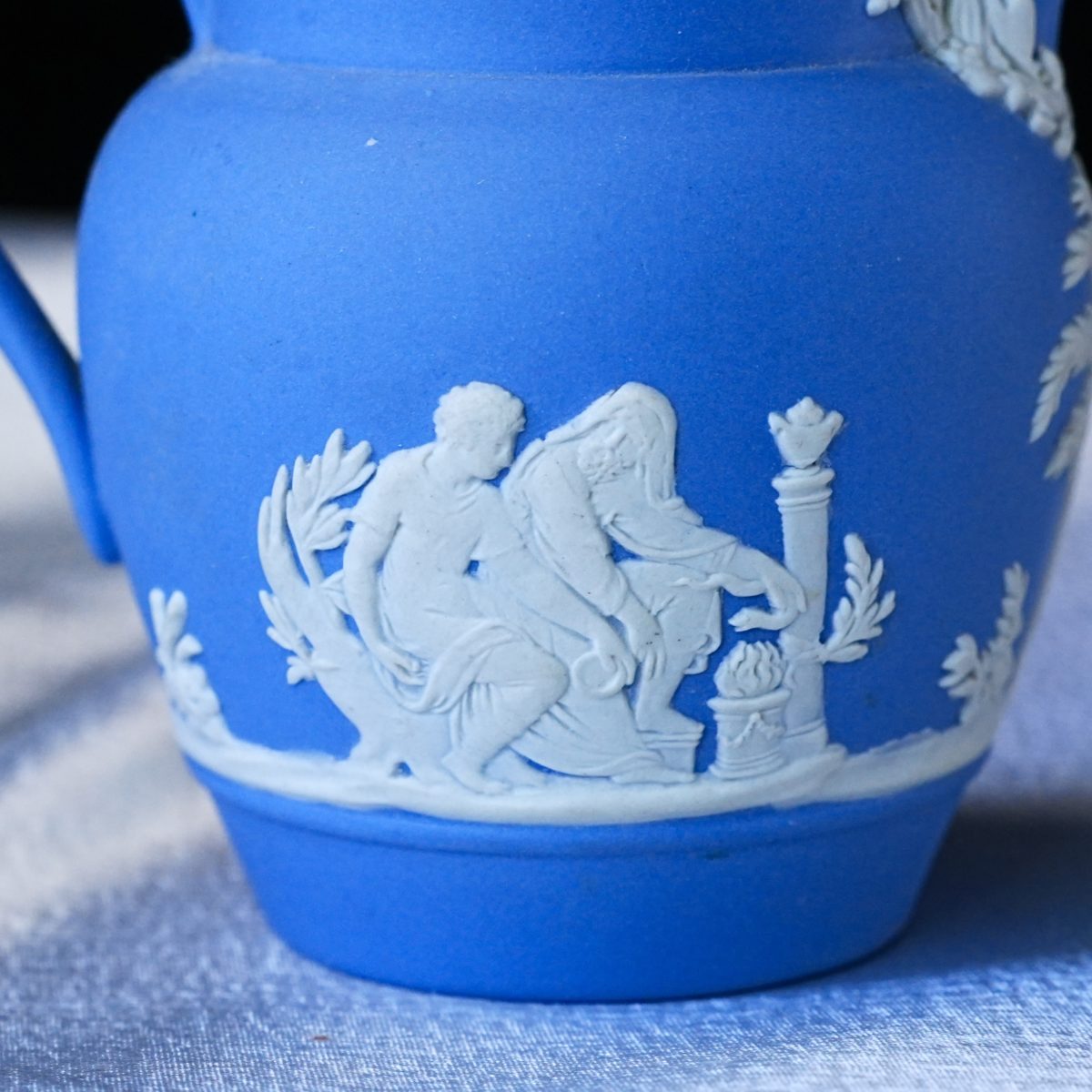 Wedgwood Pale Blue Jasperware Cherub Trinket Box