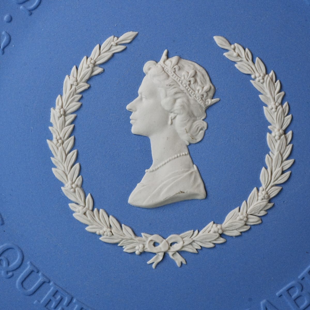 Vintage Wedgwood Blue Jasperware Silver Jubilee Plate photo 3